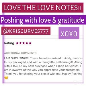 POSH LOVE HERE💜THANK YOU SO MUCH💜GRATITUDE & LOVE💜❌⭕️❌⭕️